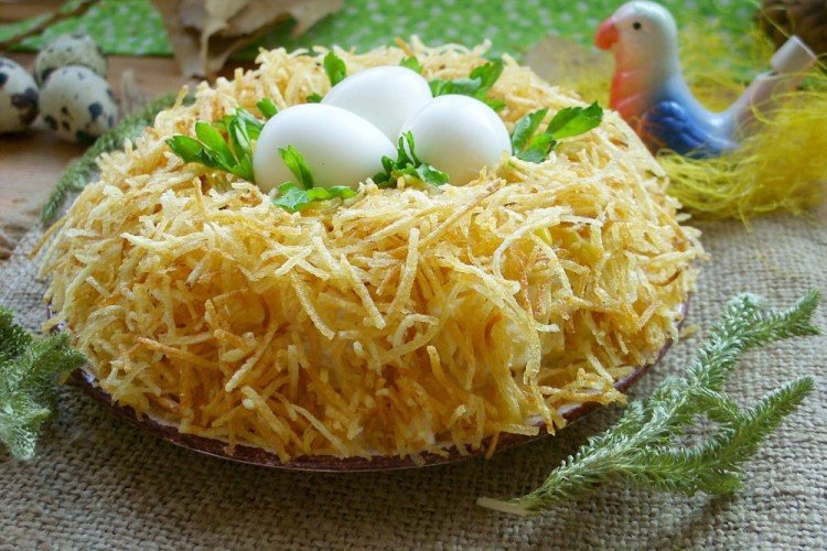 20 легких рецептов салата «Гнездо фазана»